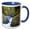 Blue/White, variant on 3drose, Usa, Oregon, Columbia Gorge, Eagle Creek, Basalt Rock - Us38 Glu0040 - Gary Luhm, 11oz Two-tone Yellow Mug