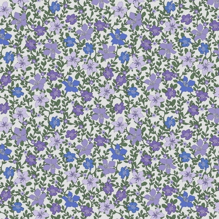 fabric ivy cotton flowers hubble rose textiles david purple walmart