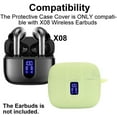 thumbnail image 2 of Earbuds Case Compatible with TAGRY X08 Wireless Headphone, Silicon Protective Cover with Keychain, with Window for LED Display, Night Yellow, 2 of 10