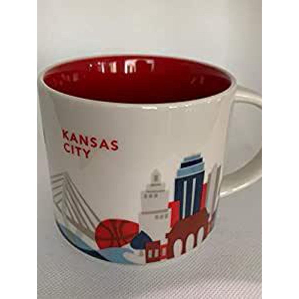 Starbucks You Are Here Kansas City Kansas Ceramic Coffee Mug New with