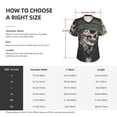 thumbnail image 4 of Women's V Neck T Shirts Casual Short Sleeve Tops Blouse, Skull Veteran Army Leaf, 4 of 6