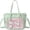 Green, variant on Ita Crossbody Tote Bag, Pin Display Bag with Insert, Cute Messenger Bag, Kawaii Ruffle Ita Bag, Y2k Aesthetic Trendy Shoulder Bags