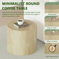 thumbnail image 6 of LAZZO Nesting Round Coffee Table Set of 3, Modern Wooden Accent Side Table, Space-Saving Table for Living Room Bedroom, Natural Wood Color, 6 of 7