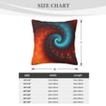 thumbnail image 4 of ZICANCN Orange Swirl Fractal Decorative Throw Pillow Covers, Bed Couch Sofa Decorative Knit Pillow Covers for Living Room Farmhouse, 26"x26", 4 of 8