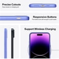 thumbnail image 6 of for Samsung Galaxy A14 5G Case, Thin Liquid Silicone Case,Shockproof,Slim Thin Phone Case for Samsung Galaxy A14 5G, Full Body Screen Camera Protective Cover-Clove Purple 2-sam a14-10, 6 of 14