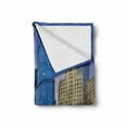 thumbnail image 2 of Landscape Soft Flannel Fleece Blanket, Usa Chicago Cityscape with Rivers Bridge and Skyscrapers Cosmopolitan City Image, Cozy Plush for Indoor and Outdoor Use, 50" x 70", Multicolor, by Ambesonne, 2 of 6