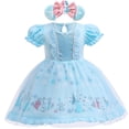thumbnail image 1 of Vestido de princesa Elsa de Frozen de Disney para niñas pequeñas, fiesta de cumpleaños para niños, disfraz de Cosplay de sirena Jasmine de Rapunzel, Vestidos de Bella 2T-100 Gao Jinjia LED, 1 of 2