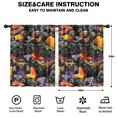 thumbnail image 2 of Blackout Kids Curtains,Purple Flame Monster Cartoon Trucks Pattern Childrens Insulated Curtains Set Of 2,Bedroom Essentials,Toddler Room Decor 42"x54", 2 of 5