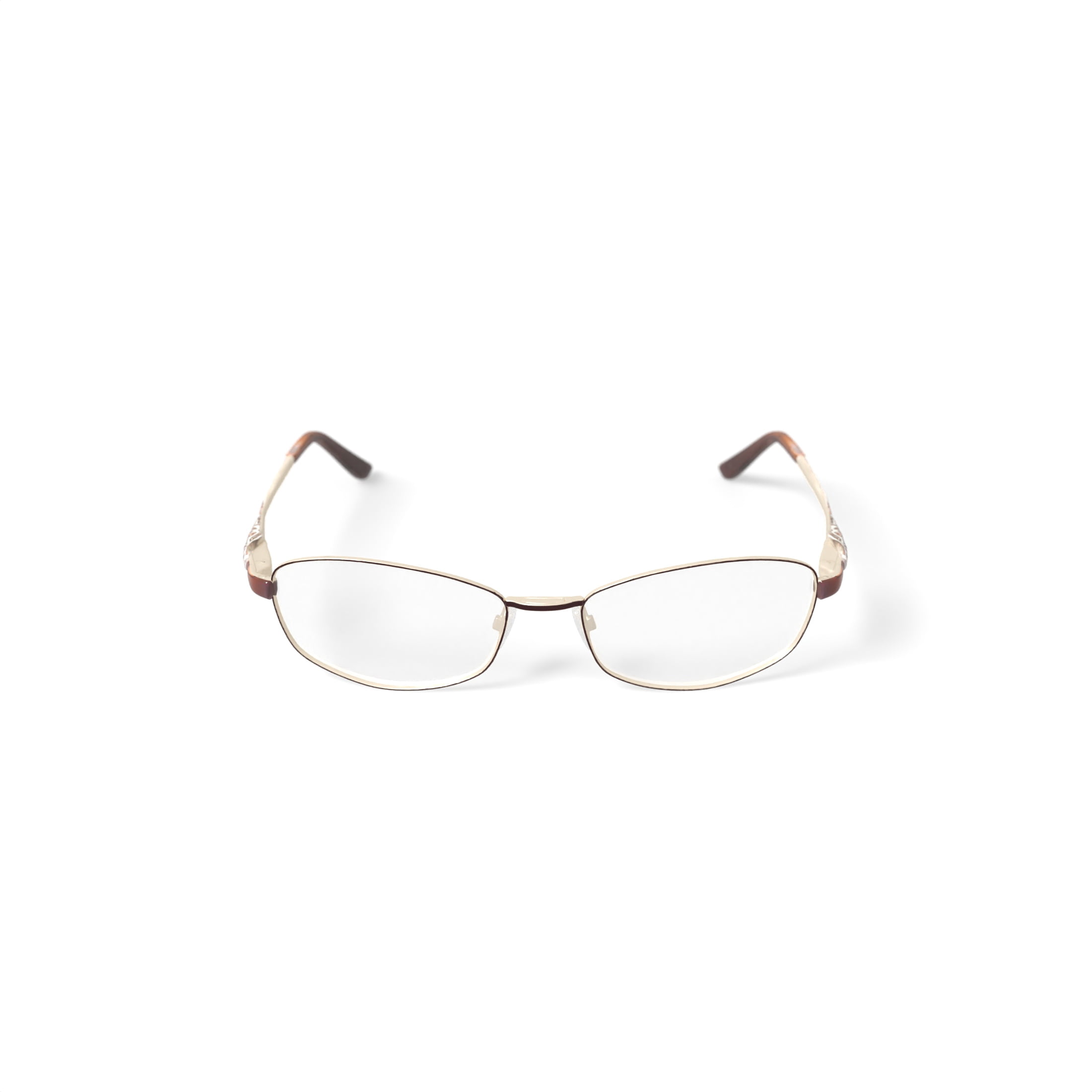 EasyClip Women’s S3209 Oval Prescription Eyeglasses with Case, Brown