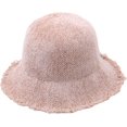 thumbnail image 2 of CoCopeaunts Winter Bucket Hat Women Tassel Raw Edge Fisherman Hat Simple Solid Color Foldable Basin Hat Casual Sunshade Hat, 2 of 8