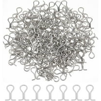 200Pcs Silver Fishing Sinker Eyes Eyelet Brass Sinker Eyes Eyelets DIY Fishing Lures Eyelet Silver Loop Fishing Sinker for Weight Molds Tackle Accessories