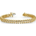thumbnail image 3 of 14K Yellow Gold Aa Diamond Tennis Bracelet (7 X 7) Made In United States x2003aa, 3 of 5