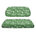 thumbnail image 2 of Pzuqiu Golf Themed 2-Piece Golf Cart Seat Cover Set - Green with White Golf Clubs & Stars - Breathable, Stretch-Fit for Most 2-Seater Carts, 2 of 9