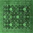 thumbnail image 1 of Ahgly Company Indoor Square Oriental Emerald Green Industrial Area Rugs, 7' Square, 1 of 4