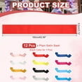 thumbnail image 2 of Uxcell Satin Sash, Blank Sash Pageant Ribbon for Beauty Pageant Party Wedding Birthday 12 Pack & Multicolor, 2 of 7