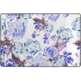 thumbnail image 4 of Dreamtimes Penoy Rose Flower Blue Area Rug 72x48in Watercolor Non-Slip Floor Carpet Comfort Floor Mats Decor for Indoor Living Dining Room and Bedroom Area, 4 of 7