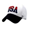 thumbnail image 1 of ¡Liquidación! Gorra de béisbol Fdelink con protección solar UV para hombre y mujer, color neutro, para verano, con bandera estadounidense bordada, viseras ajustables, color beige., 1 of 3