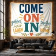 thumbnail image 6 of Come On In Quote with Gather Home Text, Warm Farmhouse Style for Farmhouse Decor Lovers, Welcome Wall Decor, Housewarming Gift, Tapestry Wall Hanging for Entryway and Living Room, 6 of 7
