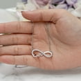 thumbnail image 5 of JeenMata Infinity Love Pendant Necklace - Meaningful Jewelry for Her - Anniversary Gift in 18k White Gold Plated, 5 of 6