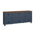thumbnail image 4 of LIVILAND 70" Vintage TV Stand with Carved Doors for TVs Up to 80" - Navy, 4 of 7