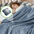 thumbnail image 4 of SLYNSHome Luxury Flannel Throw Blanket for Couch Sofa Bed,27x39 inch Soft Fuzzy Plush Fleece Lap Blanket Super Cozy and Comfy for All Seasons - Blue, 4 of 6