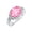 Pink Ice, variant on Rings for Women 14K White Gold Ring 12X10MM Gemstone & Diamonds Great Ring for Middle or Pointer Finger October Pink Ice Jewelry Size 7