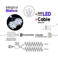 thumbnail image 3 of Serie de Luces La Merced  Luz Led Blanca 300 Focos 8mm 15.5 m Cable Blanco Plástico Alta Resistencia, 3 of 4