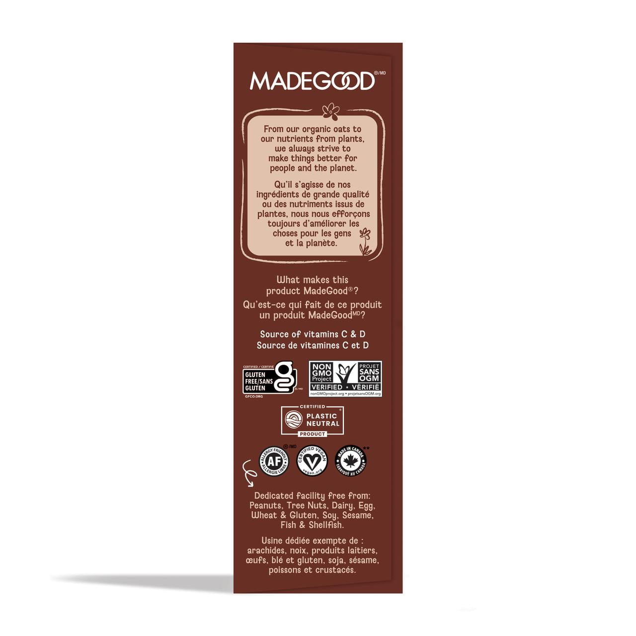 MadeGood Chocolate Chip Granola Bars 5 bars