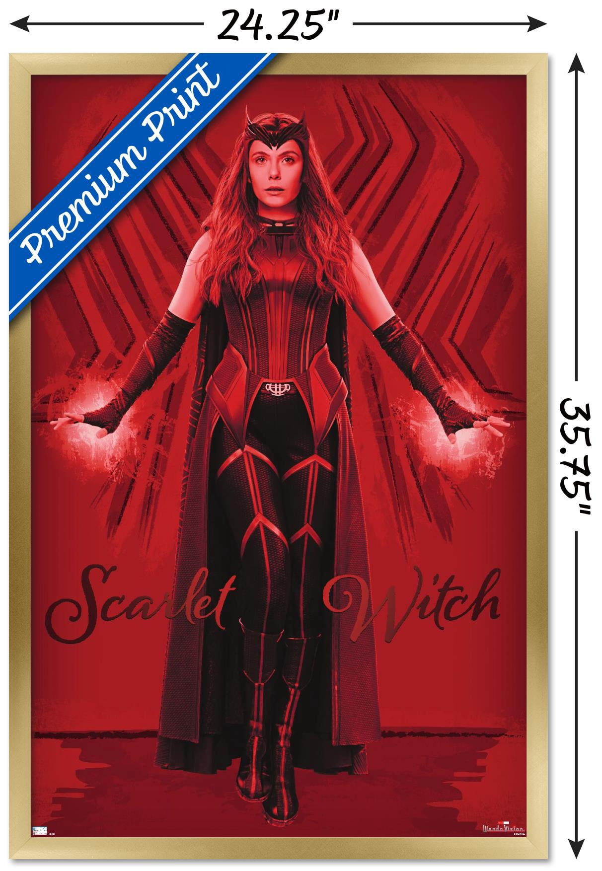 Marvel WandaVision - Scarlet Witch Wall Poster, 22.375" x 34", Framed