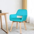 thumbnail image 4 of Set de 2 Sillas Modernas Costway en Terciopelo con Patas de Madera Azul 54,4 x 58 x 75 cm, 4 of 10