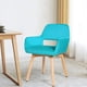 thumbnail image 4 of Set de 2 Sillas Modernas Costway en Terciopelo con Patas de Madera Azul 54,4 x 58 x 75 cm, 4 of 10