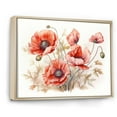 thumbnail image 2 of Designart "Winter Delight In Poppies' Charm I" Poppies Floater Framed Wall Decor, 2 of 5