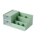 thumbnail image 2 of TZYUDK Multi Drawer Cosmetic Storage Box for Small Items Makeup Brushes Organization Desktop Vanity Counter Classified Compartments Green Plastic, 2 of 6