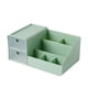 thumbnail image 2 of Organizador pequeño de cajones cosméticos - caja de sobremesa de plástico de 27,5x17x12cm para maquillaje, joyería y papelería - blanco, verde, rosa, 2 of 6