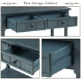 thumbnail image 3 of Console Table Traditional Sofa Table with 2 Drawers and Bottom Storage Shelf, 3 of 7
