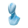 thumbnail image 3 of Xuanheng Mannequin Head Model Hat Rack Display Head for Headdress Headset Scarves Light Blue, 3 of 8
