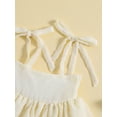 thumbnail image 4 of GXFC Toddler Girls Summer Solid Dress Kids Girls Sleeveless Sling Ruffle Princess Dress Casual One Piece Dress for Beach Party 1-5T, 4 of 9