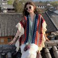 thumbnail image 7 of Shawl Wraps for Women, Bohemian Ethnic Style Cape Open Front Poncho Scarf Blanket Cardigan Coat with Tassels for Spring Autumn Winter, 7 of 7