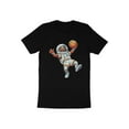 thumbnail image 4 of Funny Basketball Player Astronaut Spaceman Game Day Gift T-Shirt Astronaut Playing Basketball in Outer Space Galaxy Men Women Kids Tshirt, 4 of 10