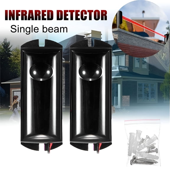 GJX 2026 New Infrared Beam Detector,10M Ir Beam Sensor Home Outdoor Security Alarm Human Body Detector Perimeter Protection for Home, Garden, Driveway, Warehouse, Office
