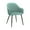 Teal, variant on Pixie Two Tone Teal Fabric Dining Room Chair with Black Metal Legs