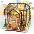 thumbnail image 2 of DIY Miniature House Kit with LED Light Creative Dollhouse Model Kit with Furniture 3D Miniature Dollhouse Kit Decorative Mini Doll House Kit Tiny Dollhouse Kit for Kids Birthday Easter Fl, 2 of 10