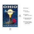 thumbnail image 2 of Ohio USA - Gave Flight and Light to the World - Birthplace of Thomas Edison Wright Brothers - Vintage Travel Poster by Robert Geissmann c.1960s - Master Art Print (Unframed) 13in x 19in, 2 of 4