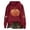 Brick Red, variant on Women's Sequin Pumpkin Graphic Hoodie Long Sleeve Pullover Casual Fall Winter Sweatshirt Top,S