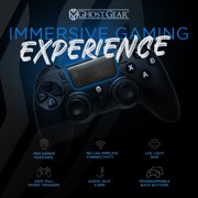 GHOST GEAR PS4 Pro Controller Wireless Gamepad [Metallic Black] - High-Speed Wired Connectivity, Four Programmable Rear Triggers, Zero Latency Gameplay - for PC/PS4