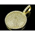 thumbnail image 3 of Forever Jewels 1.60Ct Round Cut Moissanite Cluster Men's Pendant 14K Yellow Gold Plated, 3 of 5
