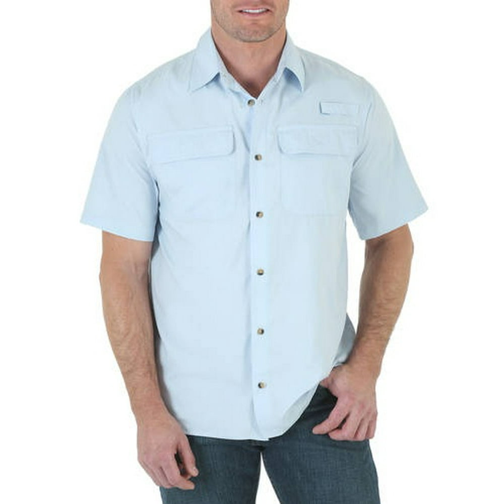 Wrangler - Mens' Short Sleeve Fishing Shirt - Walmart.com - Walmart.com
