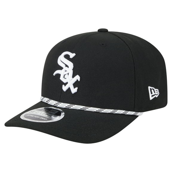 Men's New Era Black Chicago White Sox Multi-Rope 9SEVENTY Stretch-Snap Hat