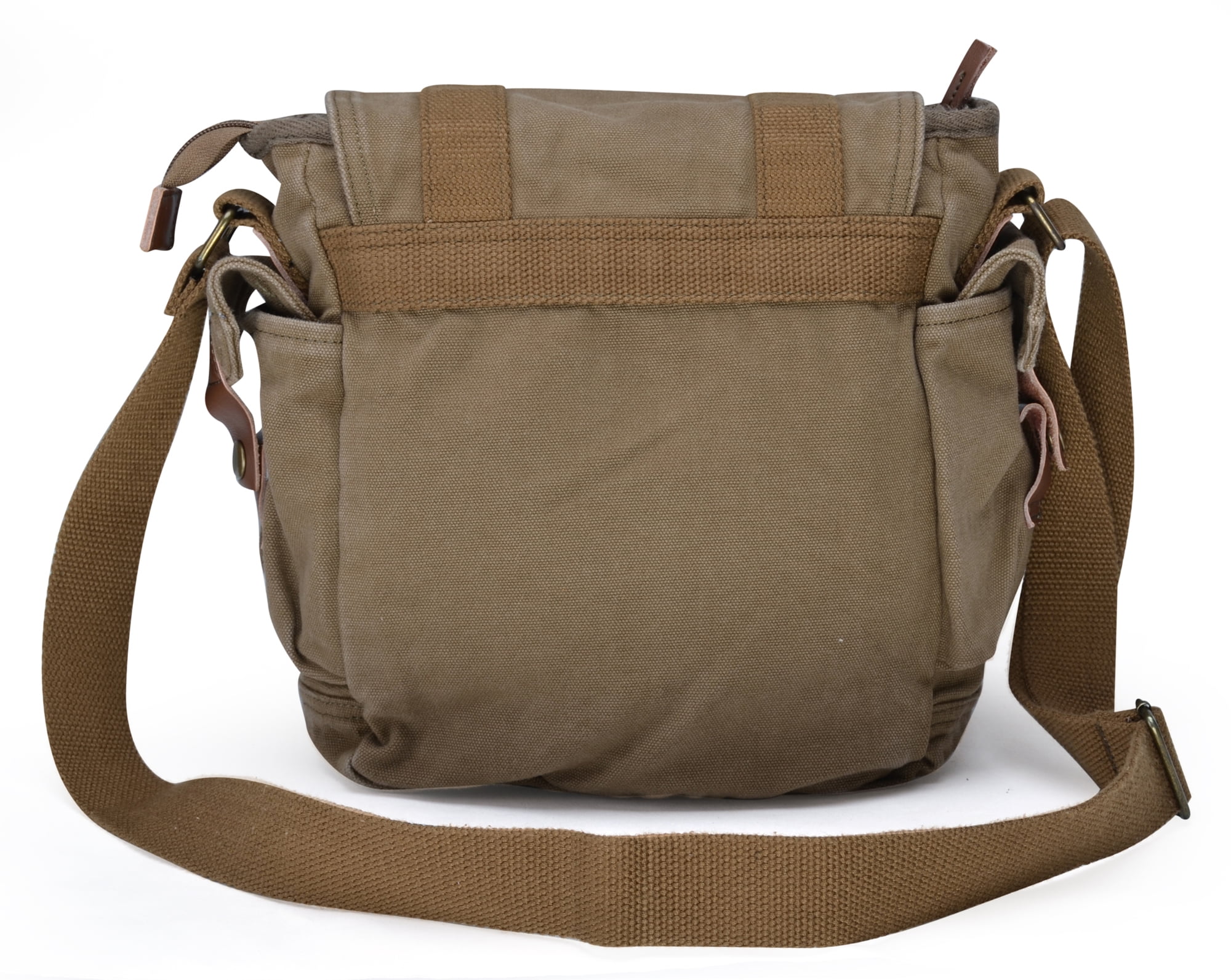 Gootium Vintage Canvas Messenger Bag Small Shoulder Bag Crossbody Satchel, Army Green | Walmart ...