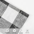 thumbnail image 5 of DriftAway  Buffalo Check Woven Plaid Pattern Lined Blackout Rod Pocket Window Curtain Valance Black 52" width x 14 " length, 5 of 7